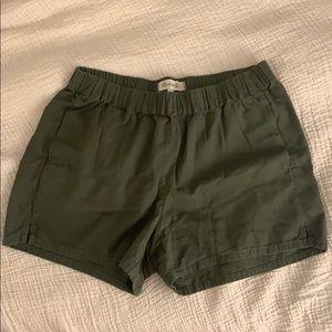 Madewell Olive Green Elastic Shorts